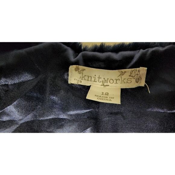 Knit Works Halter Neck Shimmer Navy Blue Party Dress Bolero Jacket Size 12 - Picture 8 of 8